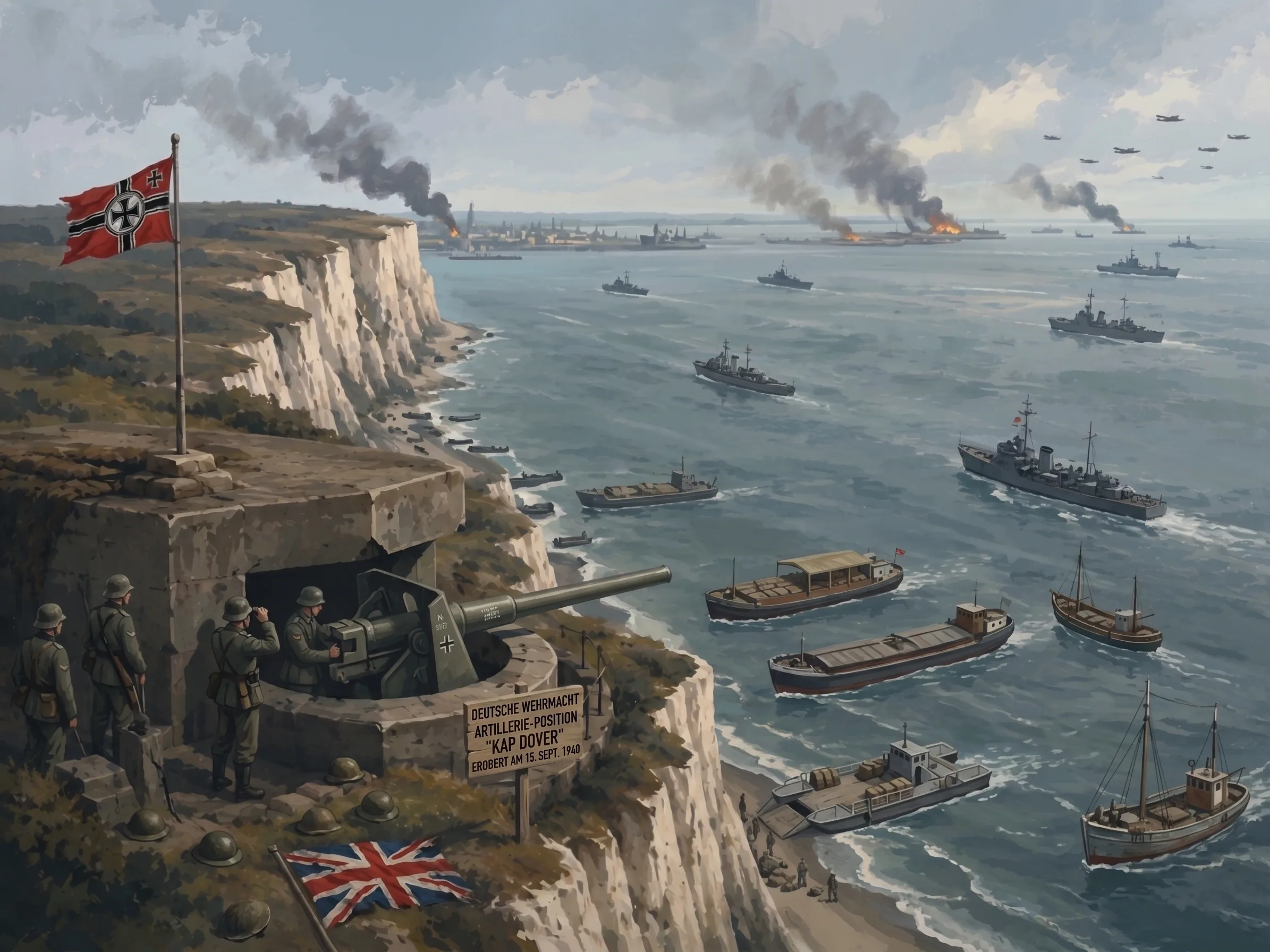 Alternate-history pressure at Dover as the engagement escalates
