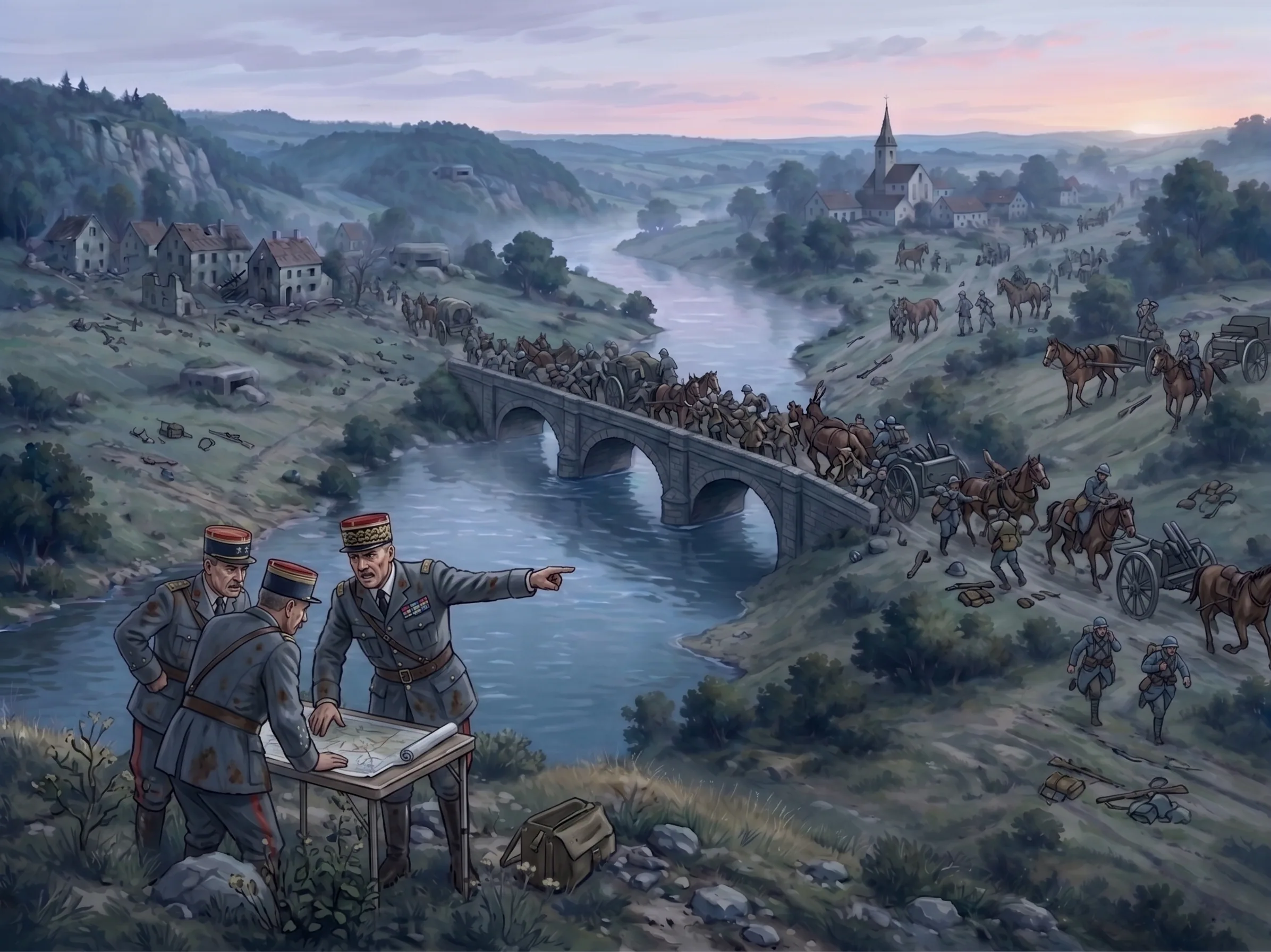 Early-war calm before a breakthrough near Sedan