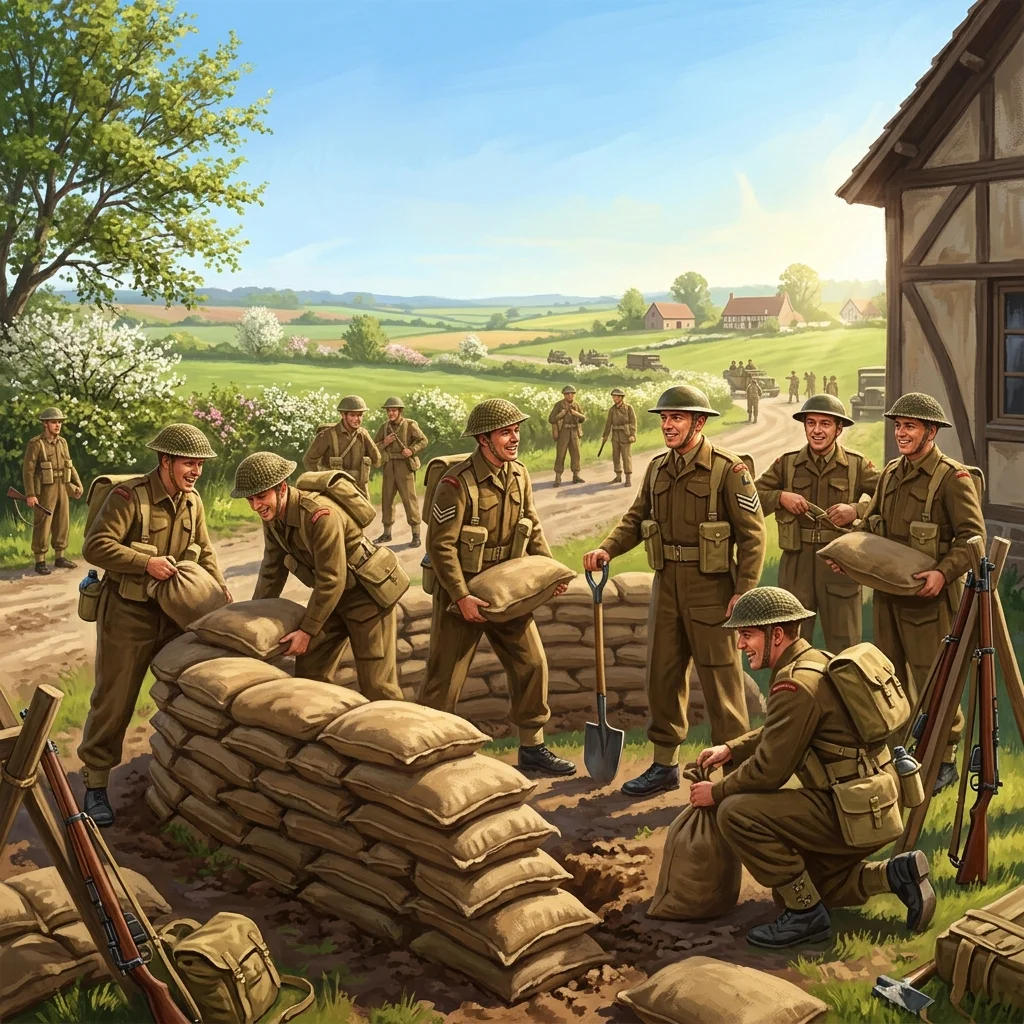 Mission 1: Fresh British infantry section in the trenches of Belgium, 1940